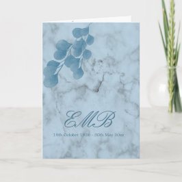 Invitation Funérailles Photo Blue Eucalyptus Célébration De L