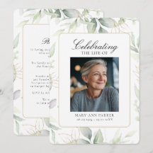 Funérailles photo "Célébration de la vie" de verdu