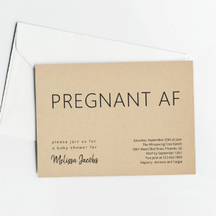 Invitation Funky Baby shower Pregnant AF