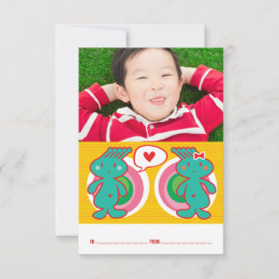 Invitation Funky Classroom Kid Valentine's Day