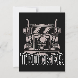 Invitation Funky Diesel Trucker Big Rig Semi