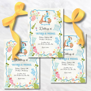 Invitation Funky Draky Groom de mariée italienne sur Mariage 