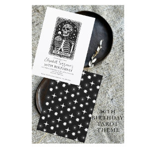 Invitation Funny 30e anniversaire Gothique Tarot Noir