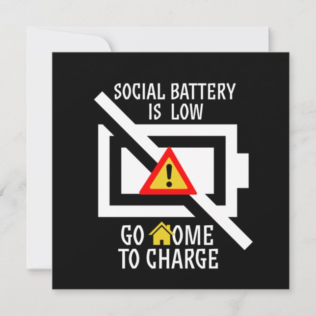 Invitation Funny Anti Social Introvert Introversion Social Ba (Devant)