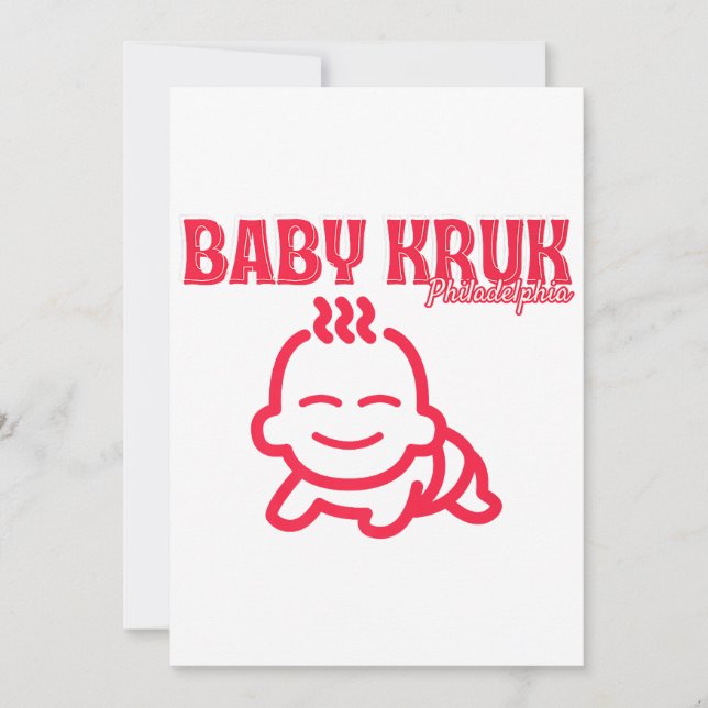 Invitation Funny Baby Kruk Philadelphia Premium (Devant)
