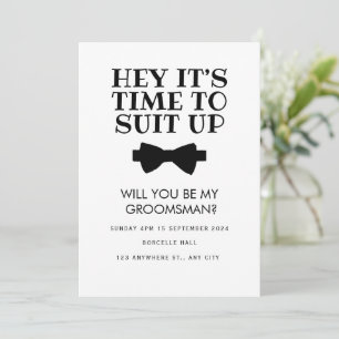 Invitation Funny Best Man Proposition de carte, Groomsman pro