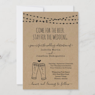 Invitation Funny Bière Mariage à thème