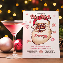 Invitation Funny Big Nick Energy African American Père Noël P