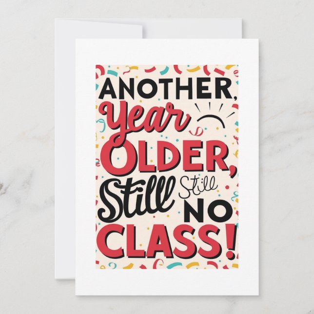 Invitation Funny Birthday Card (Devant)