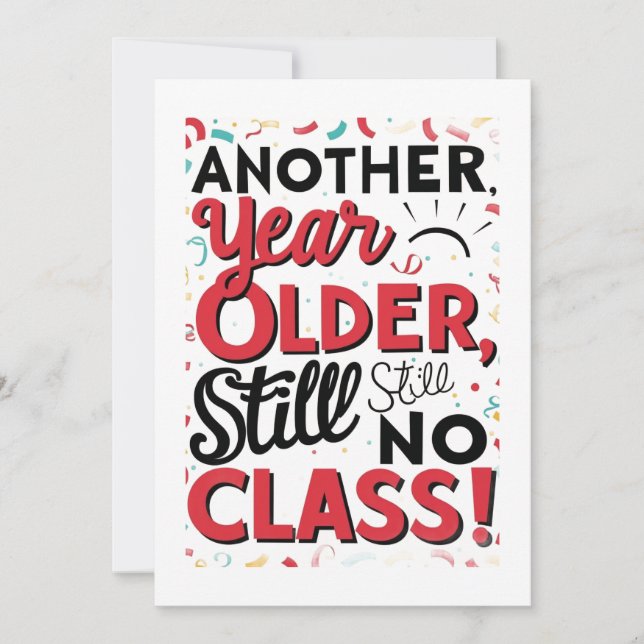 Invitation Funny Birthday Card (Devant)