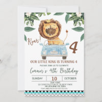 Funny Boys Roar Lion Crown King 4e anniversaire