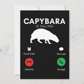 Invitation Funny Capybara Humoristique Capybaras
