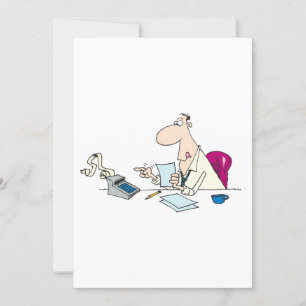 Invitation Funny Cartoon Comptable Bureau Humour