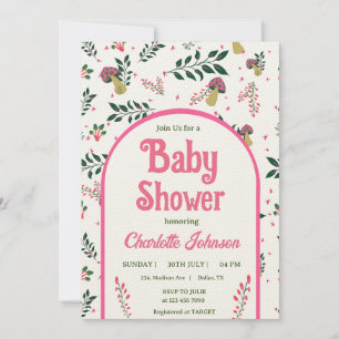 Invitation Funny Champignons et Baby shower de Jardin de cont