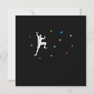 Invitation Funny Colourful Boulder Climber Gift