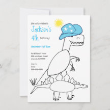 Funny Cowboy Trex Dinosaur Anniversaire de enfant