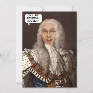 Invitation Funny Custom King Head in Hole photo