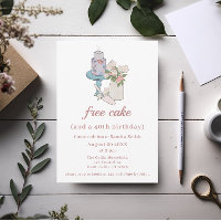 Funny Free Cake Womens 40e anniversaire