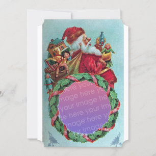 Invitation FUNNY, HUMOROUS PÈRE NOËL VINTAGE Modèle photo de