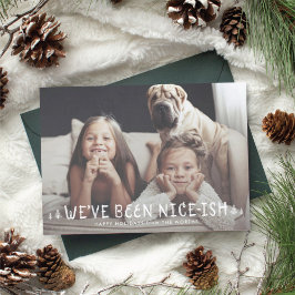 Invitation Funny Kids Christmas Card Naughty ou Nice