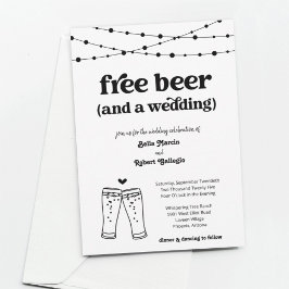 Invitation Funny Libre Bière Mariage à thème