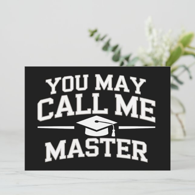 Invitation Funny Masters Degree MBA Education Graduation (Debout devant)