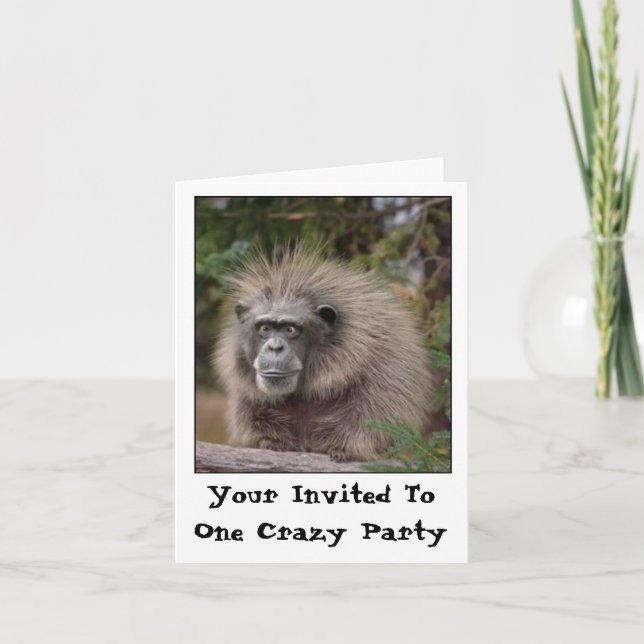 Invitation Funny Monkey Party (Devant)