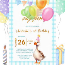 Funny One Silly Goose Blue Boy 1er anniversaire