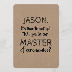 Invitation Funny Original Master of Cérémonies