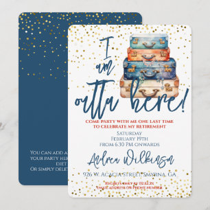 Invitation Funny Outta ici Parti de retraite