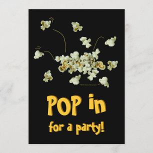 Invitation Funny Popping Popcorn Modèle d'invitation