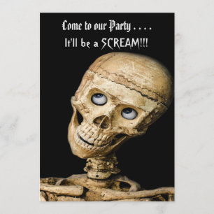 Invitation Funny Skeleton Halloween Party