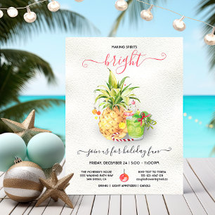 Invitation Funny Tropical Christmas Cocktail Party