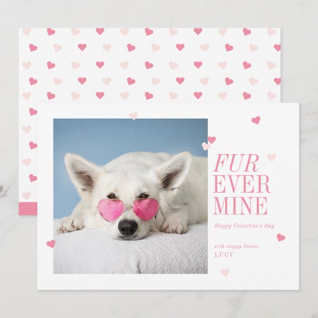 Invitation Fur Jamais Mine Animaux de compagnie Valentines Ca (Devant / Derrière)