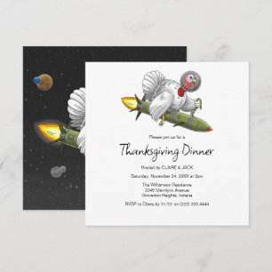 Invitation Fusée de dinde de Thanksgiving