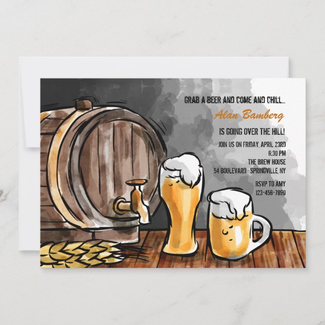 Invitation Fût de Bière (Devant)