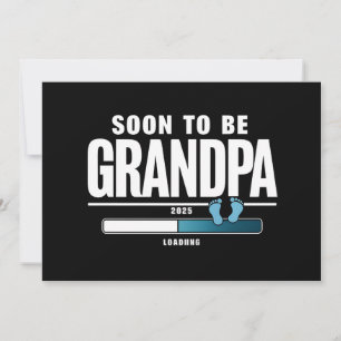 Invitation Futur Grand-Père Homme Prévu 2025 Nouveau Grand-Pè