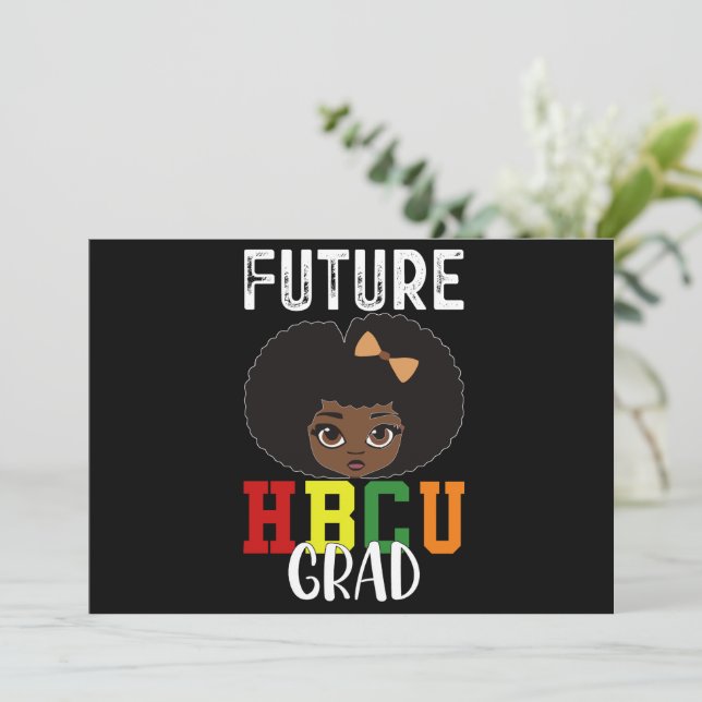 Invitation Futur HBCU Grad Girl Graduation Black College (Debout devant)