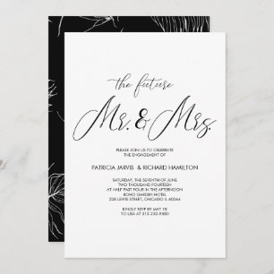 Invitation Futur M & Mme Engagement Party Script chic