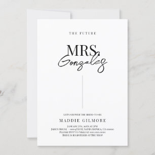 Invitation Futur Mme Simple Moderne Douche nuptiale Invitatio
