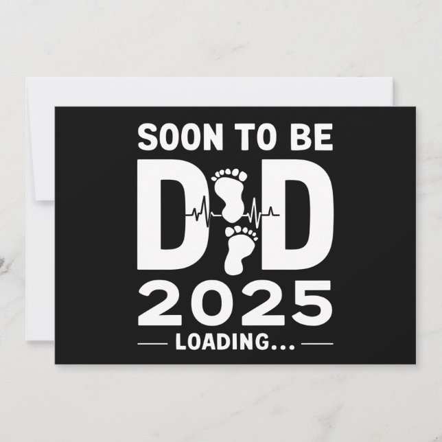 Invitation Futur Papa 2025 Nouveau Papa À Venir  (Devant)