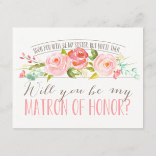 Invitation Futur soeur   Bridesmaid Matron d'honneur