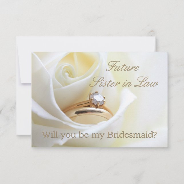 Invitation Futur Soeur du Droit S'il vous plaît être Bridesma (Devant)