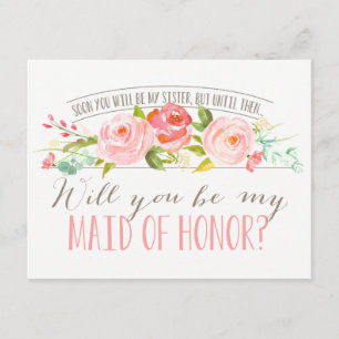 Invitation Futur soeur   La demoiselle D'Honneur