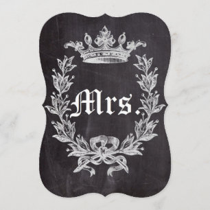 Invitation future épouse Mme chalkboard douche nuptiale