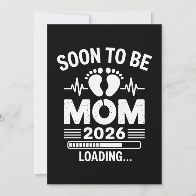 Invitation Future Maman 2026 Annonce de Grossesse en Attente (Devant)