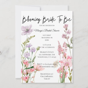 Invitation Future mariée en fleurs