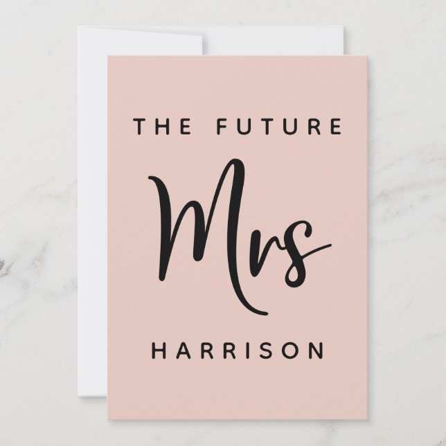 Invitation future Mme Blush Pink Bridal Shower (Devant)