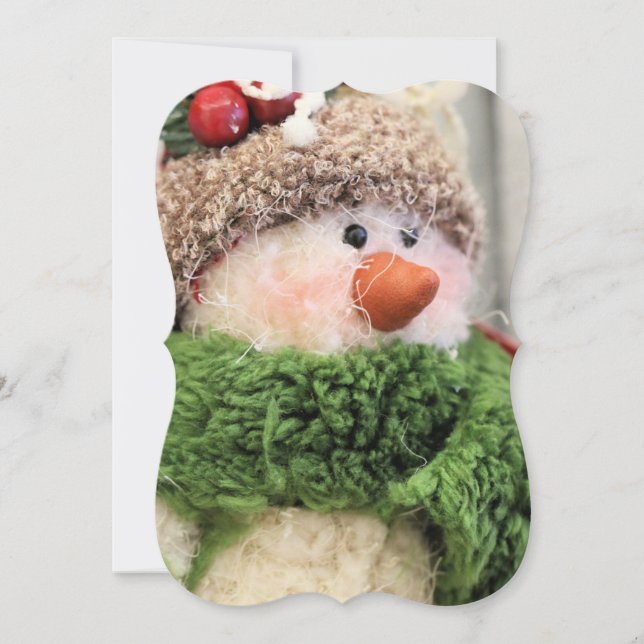 Invitation Fuzzy le bonhomme de neige (Devant)