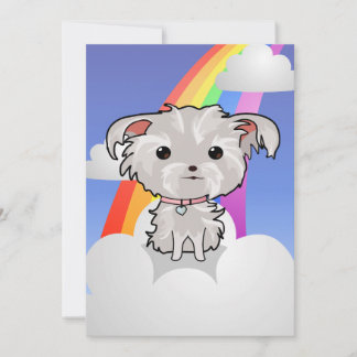 Invitation Fuzzy Puppy et Rainbow